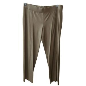 Eileen Fisher Sz XL Taupe Stretch Crepe Pants Women